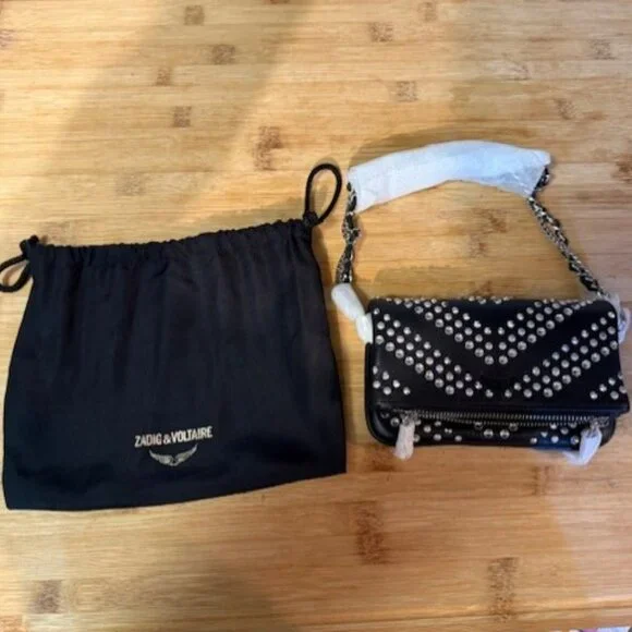 Zadig & Voltaire Rock Nano Arrow Studded Crossbody Bag - Picture 16 of 16